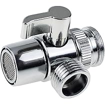 Diverter voor keuken- en badkamerarmaturen van messing, verchroomde
