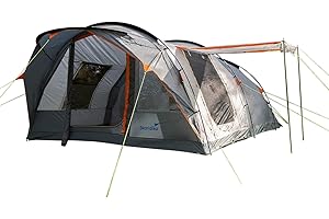 Skandika Egersund 5/7 Personas | Tienda de campaña con/sin tecnología Sleeper, Suelo de Tienda Cosido, Cabina de Dormir Negra Nocturna, 2 m de Altura, Impermeable