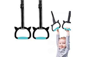 FREHOMEE Professional Gymnastic Rings,Both for Adults and Kids,Support 440lb,Home Fitness Equipment,Indoor and Outdoor Pull-up Bar for Stretching and Height Increase (Green-2m)