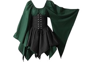 Xmiral Gothic Kleidung Damen Spitze Bluse Tunika Gothic Hexe Cosplay Kostüm Oberteil