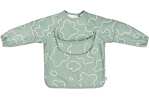 BEABA, Bavoir bébé, bavoir recuperateur bébé, bavoir maternelle, imperméable, bavoir elastique, bavoir manches longues, manches détachables, poche de récupération, facile à nettoyer, evolutif, Playful