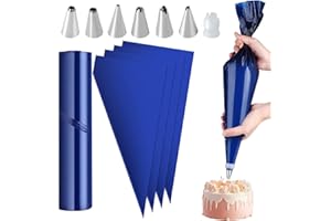 ELFINFI 50 Piezas Manga Pastelera, Gruesas 21 Pulgadas Mangas Pasteleras Desechables, Manga Pastelera Desechables, Manga Pastelera Profesional para Galletas, Cupcakes, Postres, Decoración de Pasteles