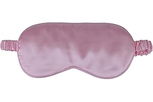 MELTU 1 Pcs Sleep Mask, Silk Eye Mask, Blindfold, Silk Sleeping Mask for Girls, Women, Men (Pink)