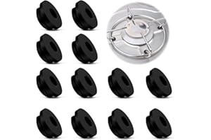UWOBEFO 12 Piezas de Conductos de Goma, Pasacables de Goma de Protección, Pies de Goma Oxidado, Tapones de Goma, Tapones de Goma Protectores Compatible con Varillas de 5 mm Caravana Cocinas Repuestos Negro