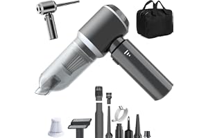 20000PA Portable Handheld Cordless Vacuum Cleaner & Air Duster, High Power with Brushless Motor, 3-Speed Modes, 6000mAh Battery, Washable HEPA filter for Car, Home, Office & Camping (6653P-GREY)