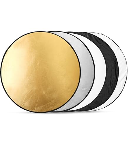Yiarsky Réflecteur Photo 5 En 1 Rond 60cm - Pliable Portable Pour Portrait Et Mariage