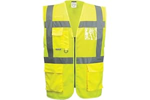 Portwest Chaleco De Malla Executive Madrid, Tamaño: XS, Color: Amarillo, C496YERXS