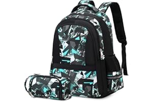 SOMBLG Mochila Niño Mochilas Escolares Chico Adolescente Grandes Niños Mochila Impermeable Colegio Escolar Adaptable Instituto