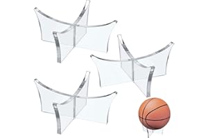 CANIPHA Espositore in acrilico per palloni da calcio, pallacanestro, palloni da rugby, pallavolo, sport, trofeo, autografi, memorabilia (trasparente, 3 pezzi)