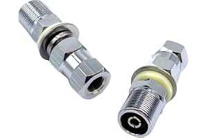 2 stycken antennmonteringsadaptrar, SO239 UHF-uttag CB-antennbultar för montering av 3/8 x 24 gängor CB-antenner amatörradio