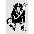 FINGERINSPIRE Stencil Per Skateboard – Sagoma In PET 29,7x21 Cm, Motivi Hip Hop Per Pittura E Decorazione Murale