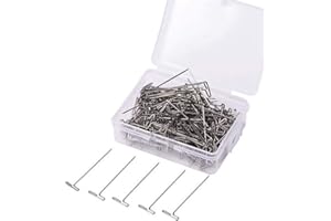 LUMOONY MoonyLI T-Pins Perücke,Nickel-Plated Steel T-Pins, 32 mm,200 Stücke