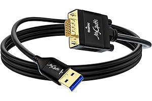 Mygatti USB 3.0 auf VGA AdapterKabel 2m,Für die erstmalige Verwendung ist die Installation eines Treibers erforderlich.Unidirektional Typ-A auf VGA,1080P Full HD für Fernseher,Projektor,Monitor
