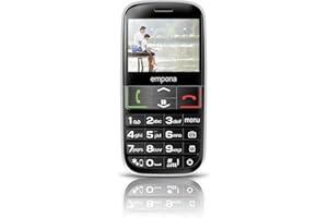 Emporia Euphoria V50_001 Telefon Komórkowy dla Seniorów, Czarny, Duże Przyciski