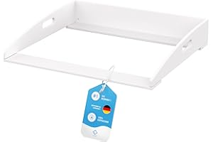 FLIPLINE Table a Langer - Plan à Langer pour Commode - Hemnes HappyBaby Blanc [85x75x13cm] pour Commode IKEA HEMNES - 2 Niveaux de sécurité sur Le Mur et la Commode - Table à Langer Accessoires