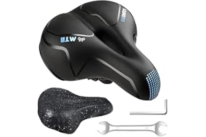 YOUNGDO Sillín Bicicleta,Sillín de Bicicleta Gel,Sillin Bici Ergonómico Hombre Mujer Asiento de Bicicleta Antiprostatico Cómodo y Transpirable para BMX,Bicicleta de Carretera,Bicicleta de Montaña