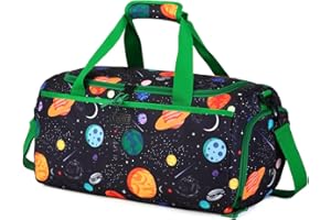 VASCHY Borsa Piscina Bambino, Borsa da Viaggio Bambini 24L Impermeabile con Compartimento Umido-Seco per Palestra Spazio Verde