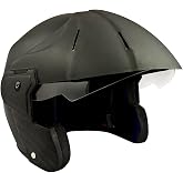 Sage Square Deltz Power (ISI Certified) Open Face Helmet , Black Matte , Extra Large, Cycling
