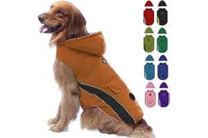 EMUST Kurtka dla psa, miękka kurtka zimowa z kapturem, wodoodporna kurtka zimowa dla małych psów, mały płaszcz dla psów na zimną pogodę, dla małych psów, rozmiar S/kawowy