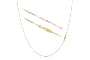 KEZEF 925 Cable Sterling Silver Chain | 1.3mm Silver Chain Necklace For Women | Thin & Strong Necklace Chain with Oval Links | Made In Italy | Great for Pendants or Layering