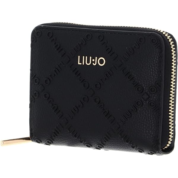 LIU JO Portafoglio Corto Donna Con Clip A Bottone, Scomparti Per Carte E Banconote, Portamonete Con Zip Esterno, 14 Cm