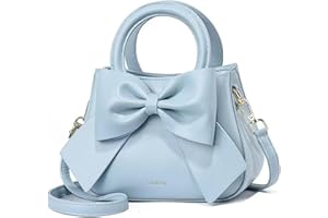 NICOLE & DORIS Borse Piccole Donna Tracolla Borse a Mano e a Spalla Borsa Fiocco Borsa Carino Ragazza Borsetta Crossbody in Pelle Borsa Delle Signore Blu