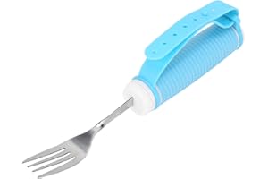 WCHIUOE Forchetta per alimenti forchetta Forchetta rotante in acciaio inossidabile Utensili per mangiare ruotati per anziani per artrite MS Tremori della mano Handicappati