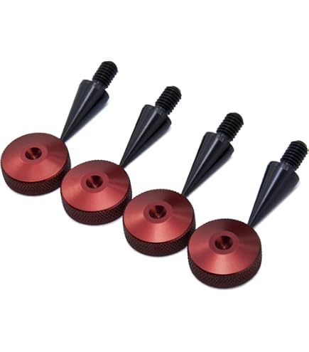 PrecisionGeek Lautsprecherspitzen M5 10mm Lang, Edelstahl - 4er Set Für HiFi & Soundbars