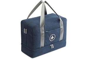 FANDARE Sac de Voyage Gym Sac d'épaule Week-End Sac à Dos Natation Sac de Sport Travel Duffel Bag avec Compartiment Chaussures pour Hommes Femmes Sac à Main de Plage Vacances Entraînement Randonnée