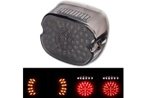 KEEPDSGN Feux arrière de moto, LED de Frein de Clignotant 12V feu de Plaque d'immatriculation pour Moto Sportster 883 1200 Dyna FXDL Electra Glides Road King.
