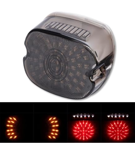 Coppia frecce led per Harley-Davidson Dyna anteriori Heinz Bikes Nano con luce posizione nero fumè