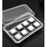 Coverzone 6-Cube Stainless Steel Ice Mold Non-Diluting Non-Melting Ice Cube (6-Cube) TongS ARE NOT INCLUDED