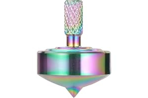 LOQATIDIS Trompo de Metal de precisión, Equilibrio, Largo Tiempo de rotación fácilmente Superior a 10 Minutos, portátil EDC Juguetes de Mesa (Colorido Estilo 2)