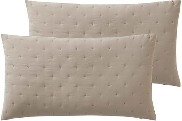 JOTEX Calm Örngott uppsättning av 2 – Oeko Tex® Standard 100 certifierat örngott av högkvalitativ polyester – beige, 90 x 50