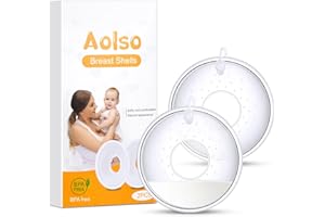 Aolso Brustschalen, 2 Stück Stillbecher Brustschalen Muttermilchsammler Silikon Milchfänger, Milchauffangschale und Brustwarzenschutz, BPA-frei, aus weichem Silikon, Wiederverwendbare Brustschalen