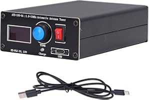 ODORKLE 1.8-55Mhz Mini Automatic Antenna Tuner Ham Radio, Atu 100 Antenna Tuner 0.96 Display USB Charging Antenna Tuner Case