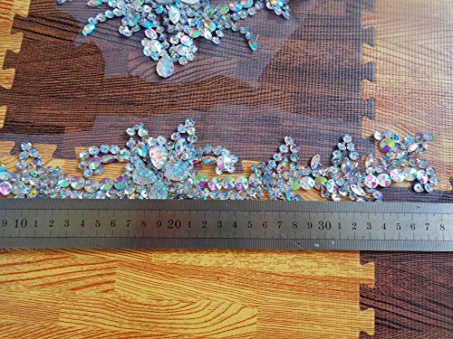 Pure Hand Made klar ab FARBE Sew auf Strass Applikation Kristalle Patches 29�… - 6