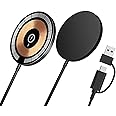 SYSTENE 15W Mag-Safe Magnetic Wireless Charger 2 in 1 Compatible for iPhone 16/15/14/13/12 Series & Air Pods Pro/3/2 - Dual Charging Pad with LED Indicator
