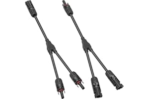 DONGGE Solar connection Y-branch parallel adapter 600w Solar panel cable Plug distributor Photovoltaic branch plug and socket Supports 50A high current