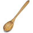FAAY 13.5" Teak Cooking Spoon, Wooden Spoon, Mixing Spoon Handcraft from Teak | Healthy and High Moist Resistance for Non Stick Cookware