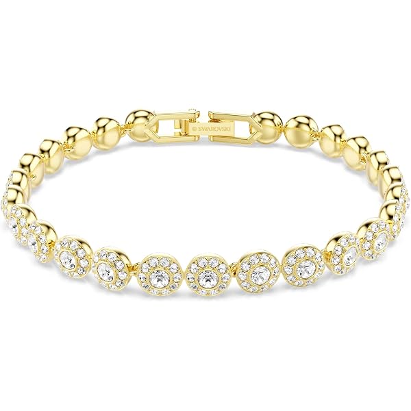 Kim Johanson Pulsera de tenis para mujer *Vera – Premium Edition* en plata con cristales blancos engastados en rodio, incluye bolsa de regalo, 19 centimeters, Cristal, Crystal