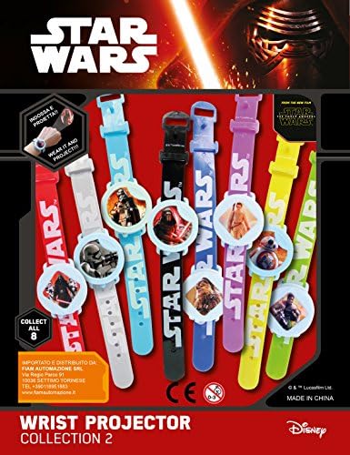 WOW ! Light Up STAR WARS Toys - Receive A Pack Of 6 Randomly Selected STAR WARS Wrist Projectors. - Ideal for Party Bag Fillers, Fillings or Pinata Prizes