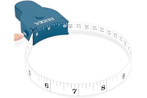 REIDEA Body Measuring Tape (Clip-n-Lock, Eject Release, Retract) 150cm/60in, M2 Upgraded Self-Measuring Tape for Tracking Weight Loss, Tailoring, Handcrafts, Clothes, Blue