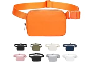 JENCVNL Bauchtasche Damen Gürteltasche Herren, Nylon Hüfttaschen Mode Brustbeutel Umhängetasche Crossbody Bag mit verstellbarem Riemen für Laufen Wandern Training Reisen (Orange)