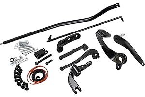 HDBUBALUS Motorrad Vorwärts Steuerungen Pegs Hebel Verbindungen Kit Set Fit für Harley Dyna Low Rider Fat Bob Street Bob Wide Glide FXDF 2006–2017