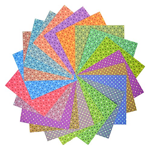 eBoot 120 Blatt 15 x 15 cm doppelseitige farbige Faltblätter Papier falten und stecken (In verschiedenen Farben) - 2