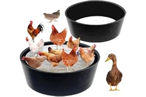 Journdream Pollo baño de arena bañera, construcción sin suelo, PE ambiental, bañera de arena para pollos, recipiente de limpieza para gallinero, recipiente para gallinero, cal, accesorio indispensable