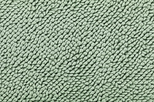 Floringo Luxus Badvorleger Badematte Makkaroni 100% Baumwolle 1700g/m² (50×80, lindgrün) - 3
