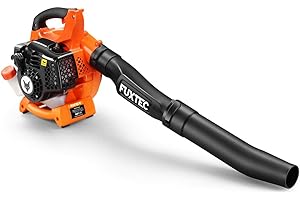 Souffleur De Feuilles Thermique 2en1 FUXTEC FX-LB126-71 m/s - Extensible En Option à Aspirateur Et Broyeur De Feuilles - Parfait Pour Le Jardin, L'entrée De La Maison