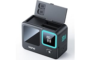 llano 3-in-1 Fast Charger for Insta360 Ace Pro 2, Ace Pro, Ace Action Cameras, PD 30W, 12800mAh Built-in Power Bank, Real-Time Digital Display, Store 2 MicroSD Cards